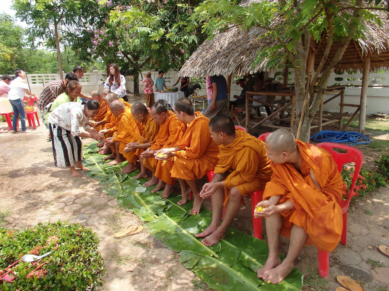 Revering local monks