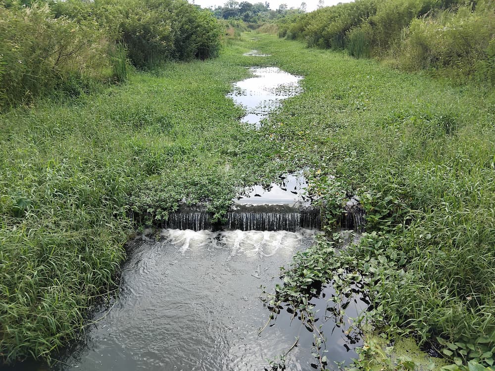 Bodhicitta meditation retreat - canal and waterfall